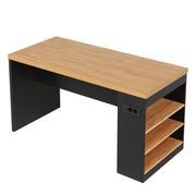 Isola da cucina con 3 vani aperti; LED; prese e porte USB per cucina e sala da pranzo; 155 × 80 × 90 cm