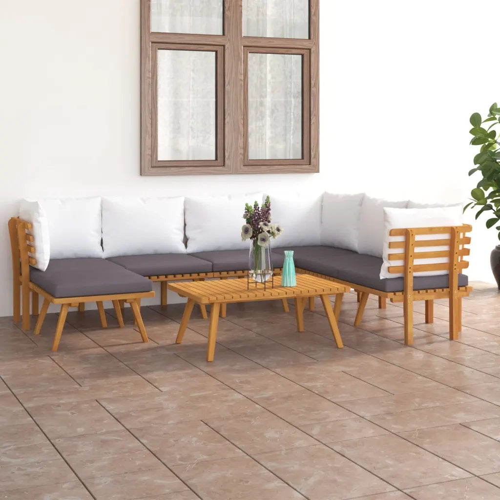 Set Divani da Giardino 8 pz con Cuscini in Massello di Acacia 3087017
