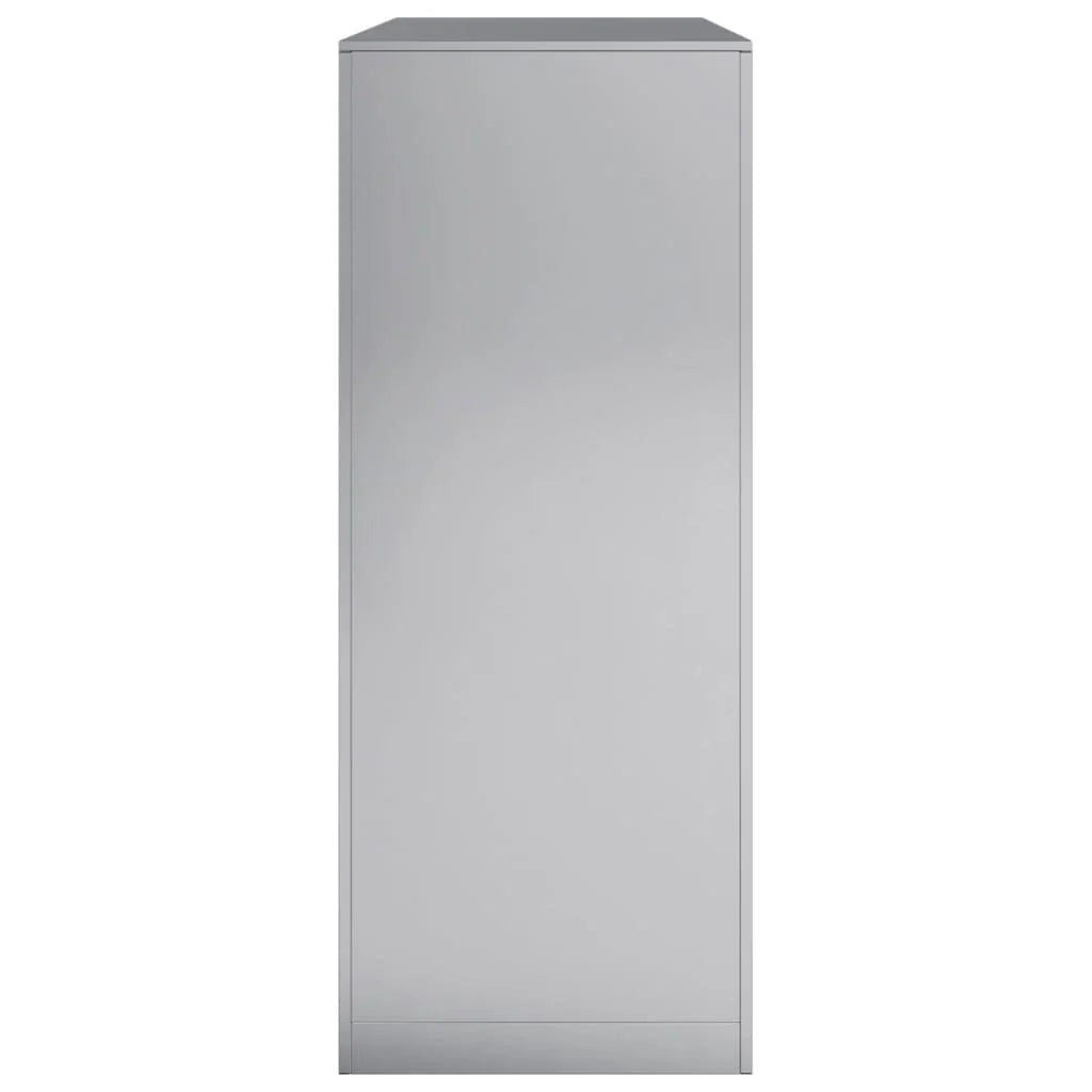 Portalegna 100 x 40 x 100 cm acciaio zincato grigio 02_0043689