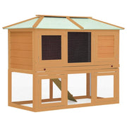 Gabbia doppia per animali in legno 130 x 68 x 105 cm marrone 02_0000572