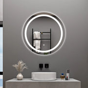 AICA Specchio da bagno 60 x 60 cm, antiappannamento, dimmerabile, interruttore touch, Funzione Memoria