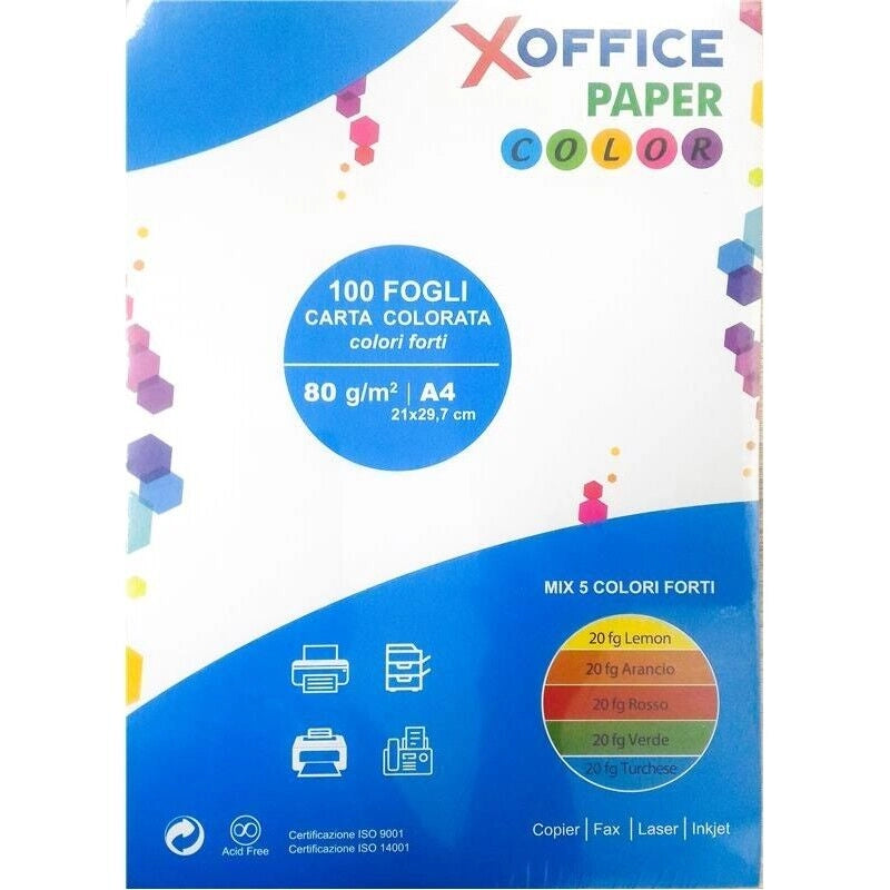 CARTA A4 80 GR 100 FOGLI CARTA COLORATA FORTI