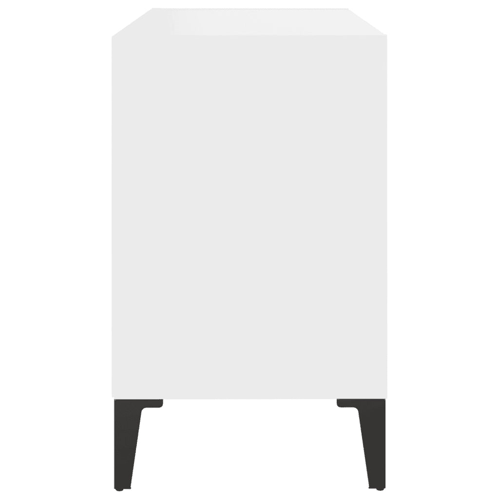 Mobile TV con Gambe in Metallo Bianco 69,5x30x50 cm