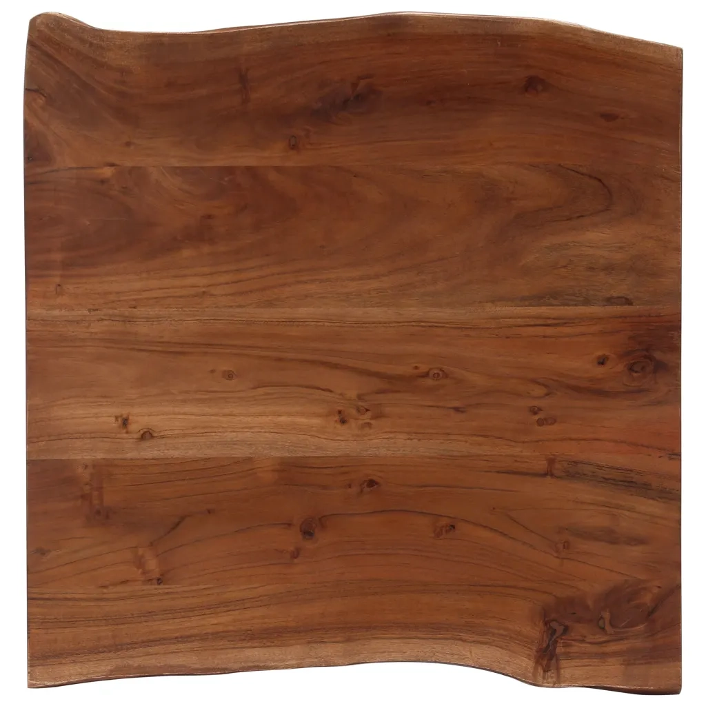 Tavolino da CaffÃ¨ con Bordi Vivi 60x60x40 cm in Massello Acacia cod mxl 27777