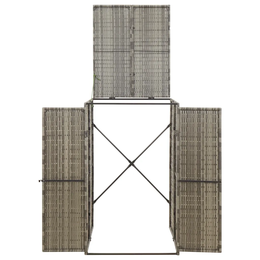 Copribidone Singolo Grigio 70x80x117 cm in Polyrattan CFW2204681