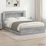 Telaio del letto con storage Sonoma grigio 160 x 200 cm