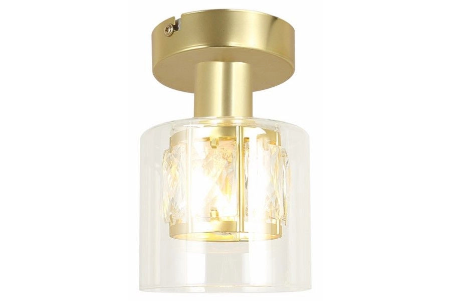 Plafoniera rotonda oro cristallo Elmo E14 40W Reality
