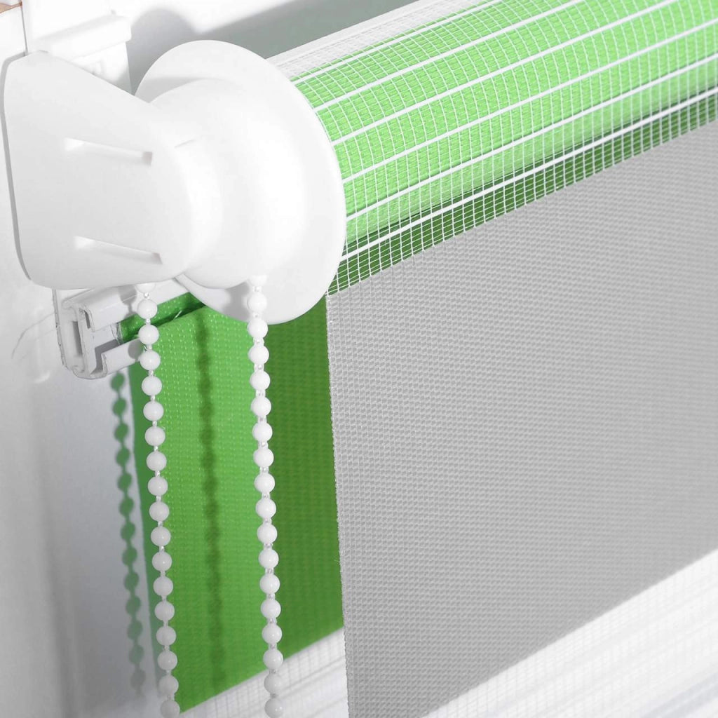 Tenda a rullo giorno e notte Zebra doppio strato 45x150 cm bianco verde grigio 19_0000858