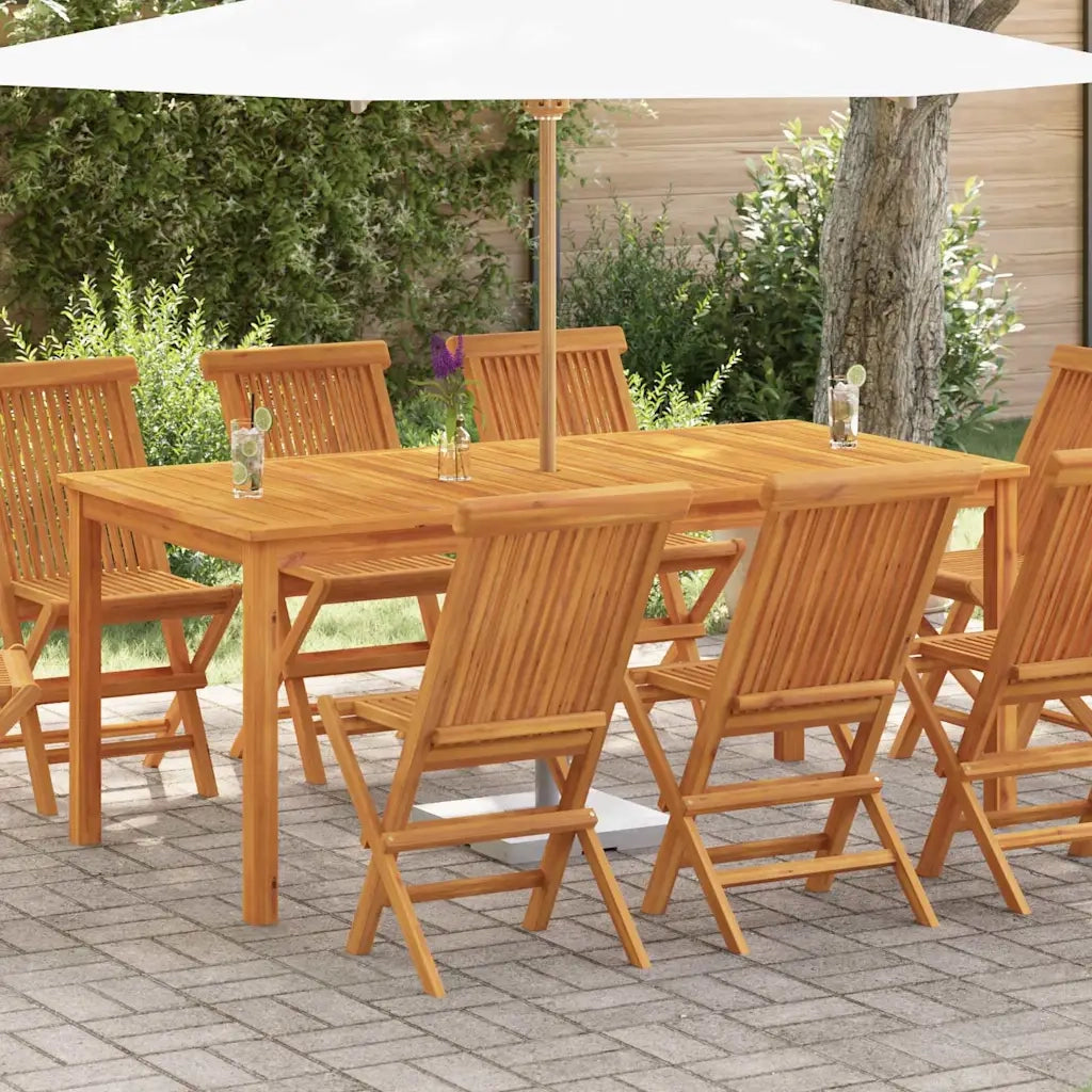 Tavolo da Pranzo da Giardino 180x90x75 cm Legno Massello Acaciacod mxl 90627