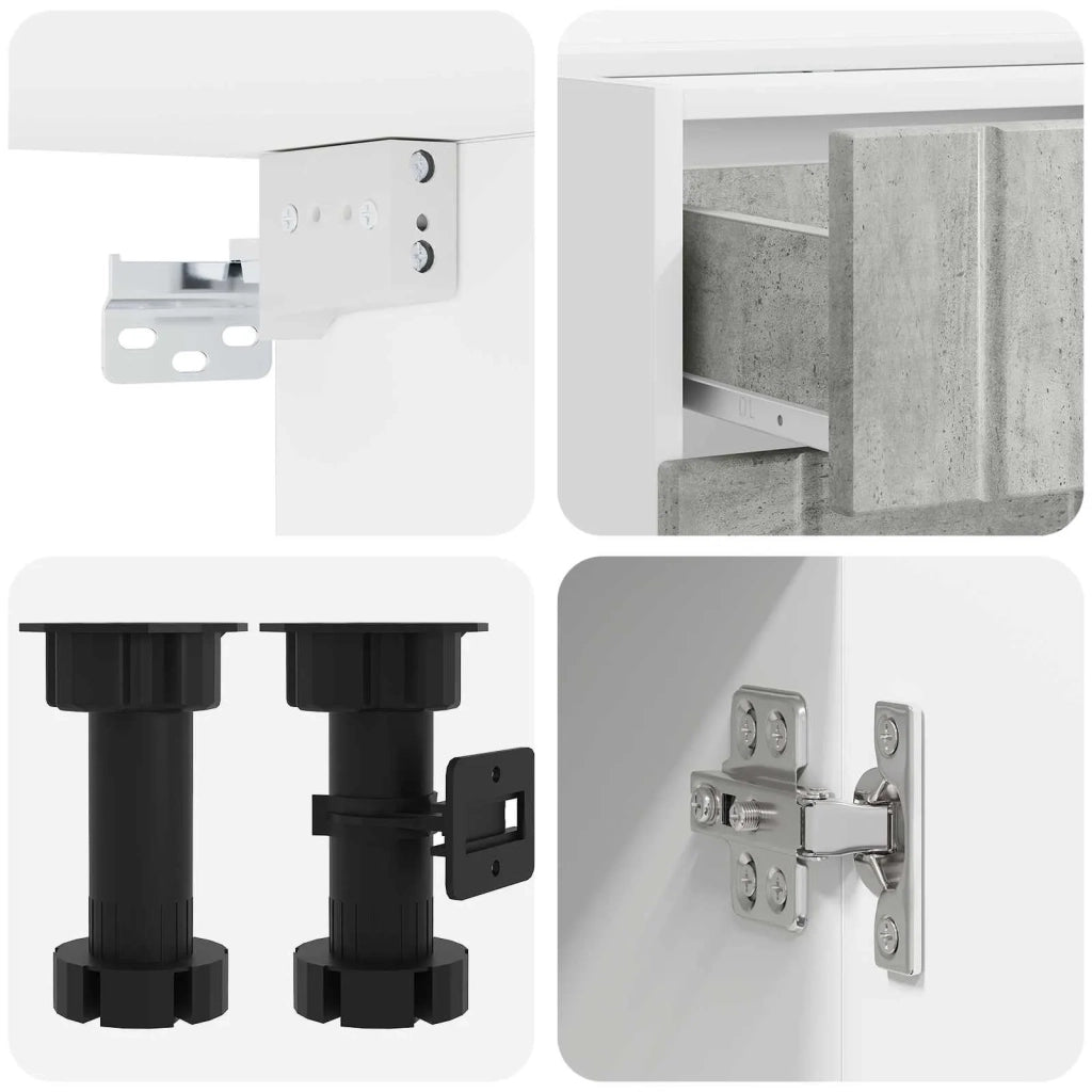 Unità Cucina LUCCA 4 pcs Grigio Cemento Legno ingegnerizzato 3438328