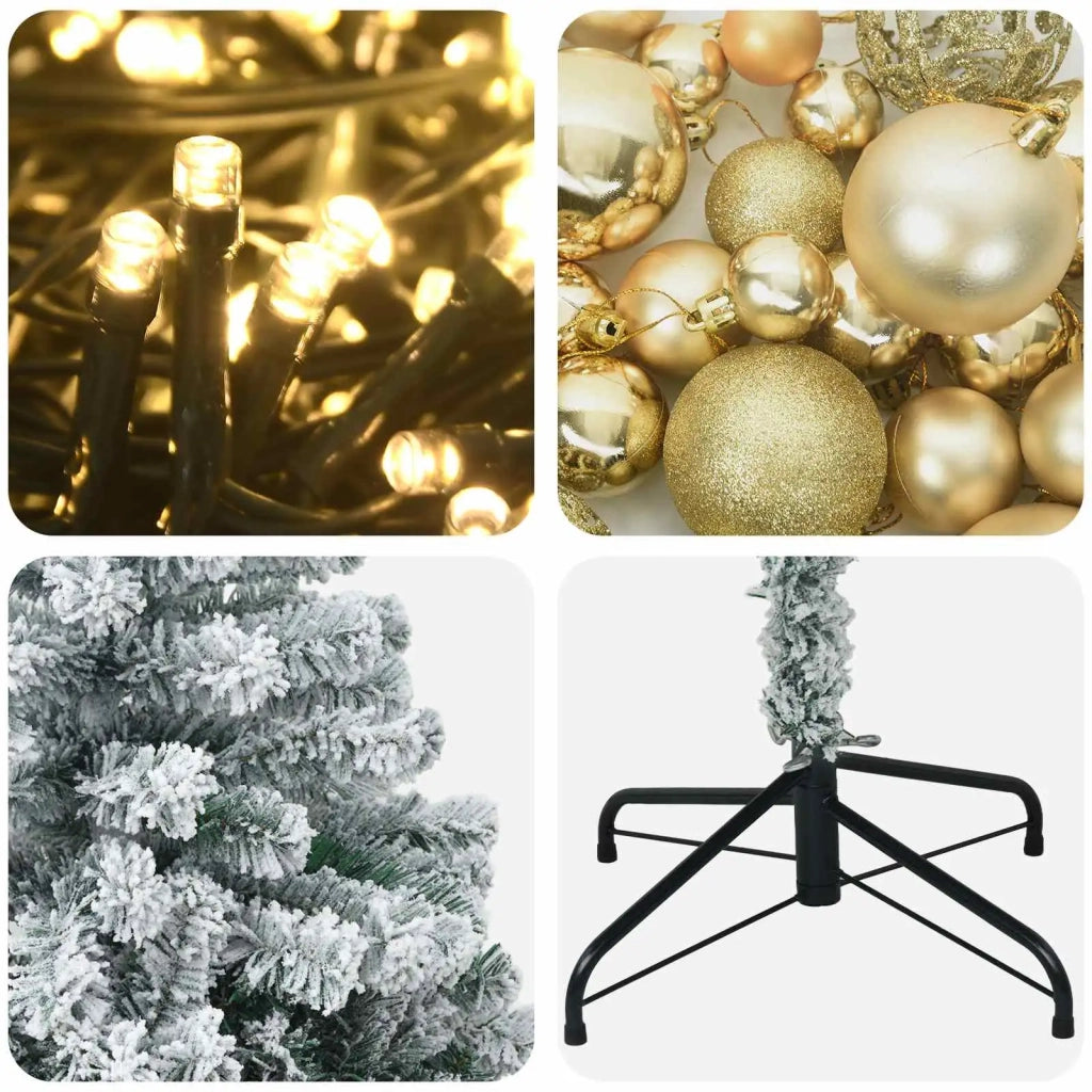 Albero di Natale Artificiale con Palline 120 cm 150 LED 3460825