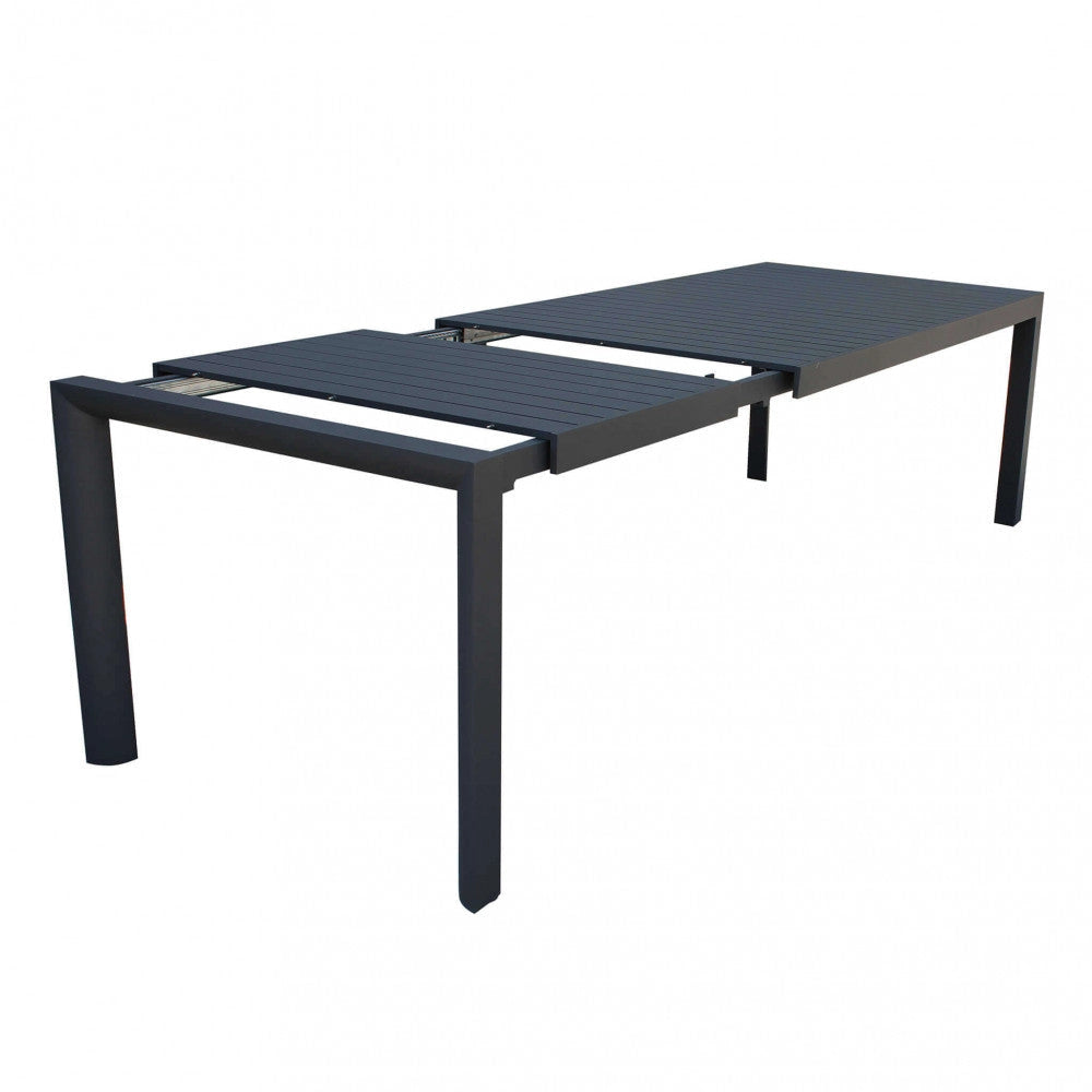 Tavolo Allungabile Houston 135/180x70x75h cm in Alluminio Antracite