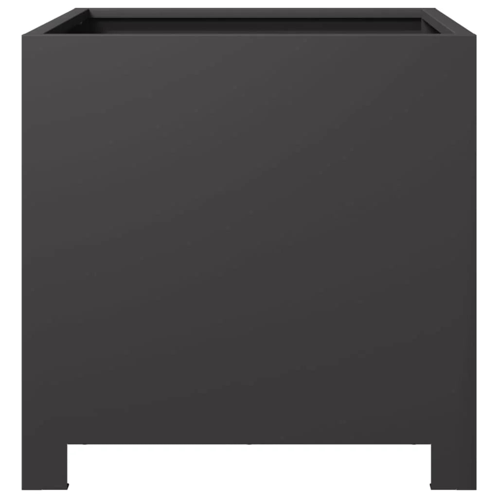 Fioriera rialzata per piante fiori giardino terrazze set da 2 40 x 40 x 40 cm acciaio nero 02_0038953