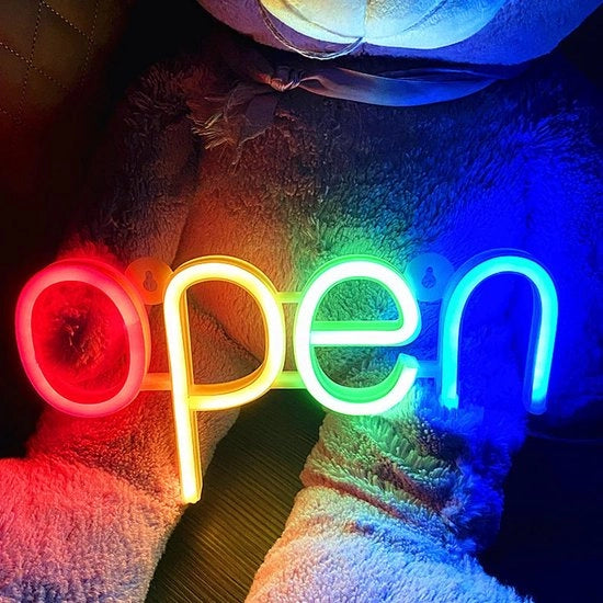 Pannello Neon con Alta Visibilità - Progettato per essere Idrorepellente - 2 Modalità di Alimentazione - Compacto - Facile da Installare - Adatto per Camera da Letto/Caffetteria - Tavolo Neon