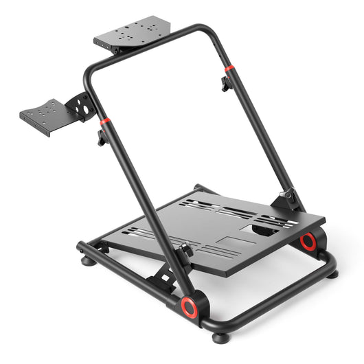 Supporto per volante e pedaliera, 68 x 82 x 83 cm, postazione volante richiudibile per sim racing, fissaggi per volante, leva del cambio e pedali