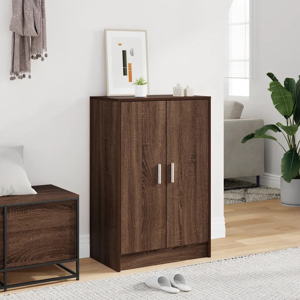 Scarpiera Rovere Marrone 60x35x92 cm in Legno Multistrato 816013