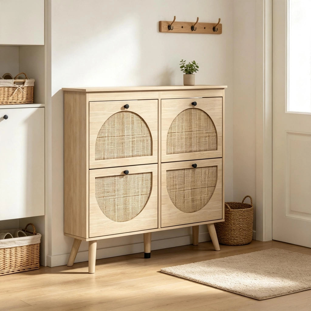 Scarpiera compatta dal design contemporaneo, scarpiera semplice, scarpiera salvaspazio