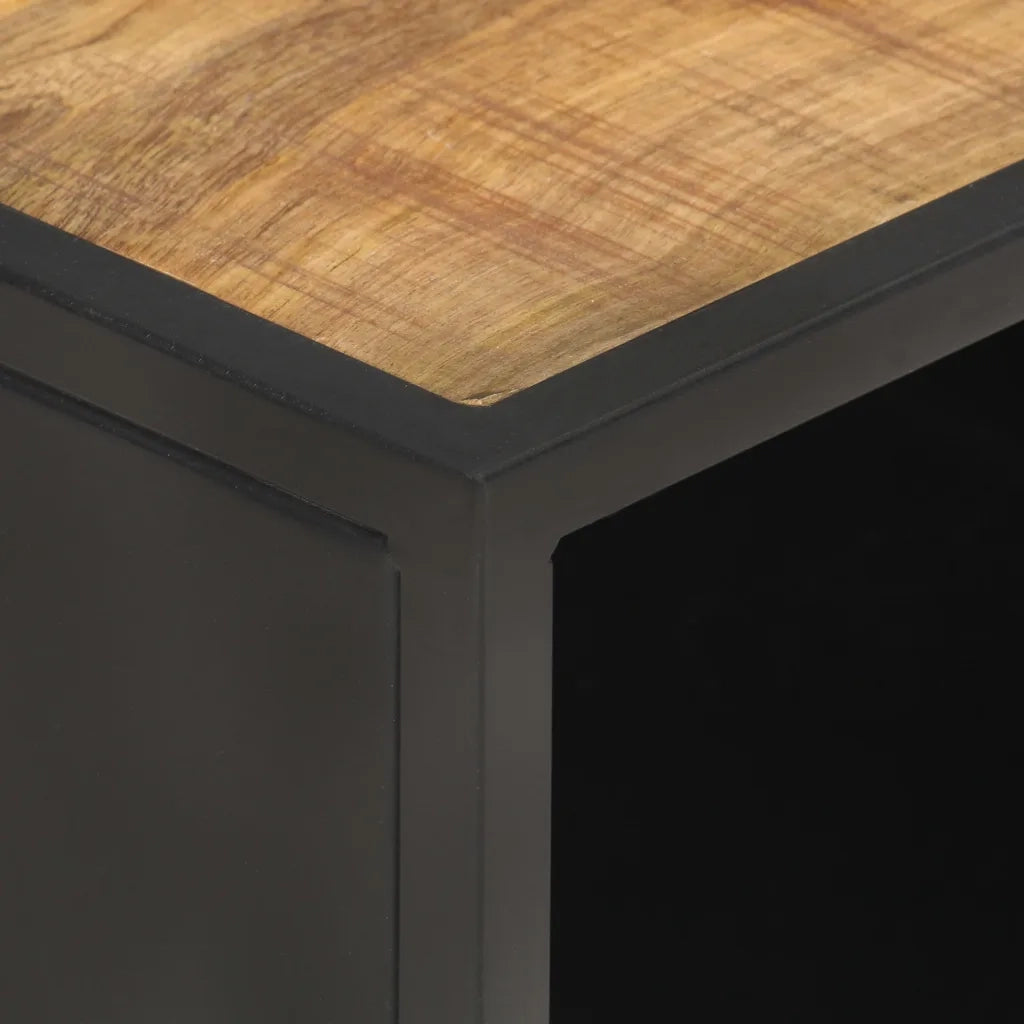 Tavolino da Salotto 90x50x35 cm Legno di Mango Grezzo e Canna 323143