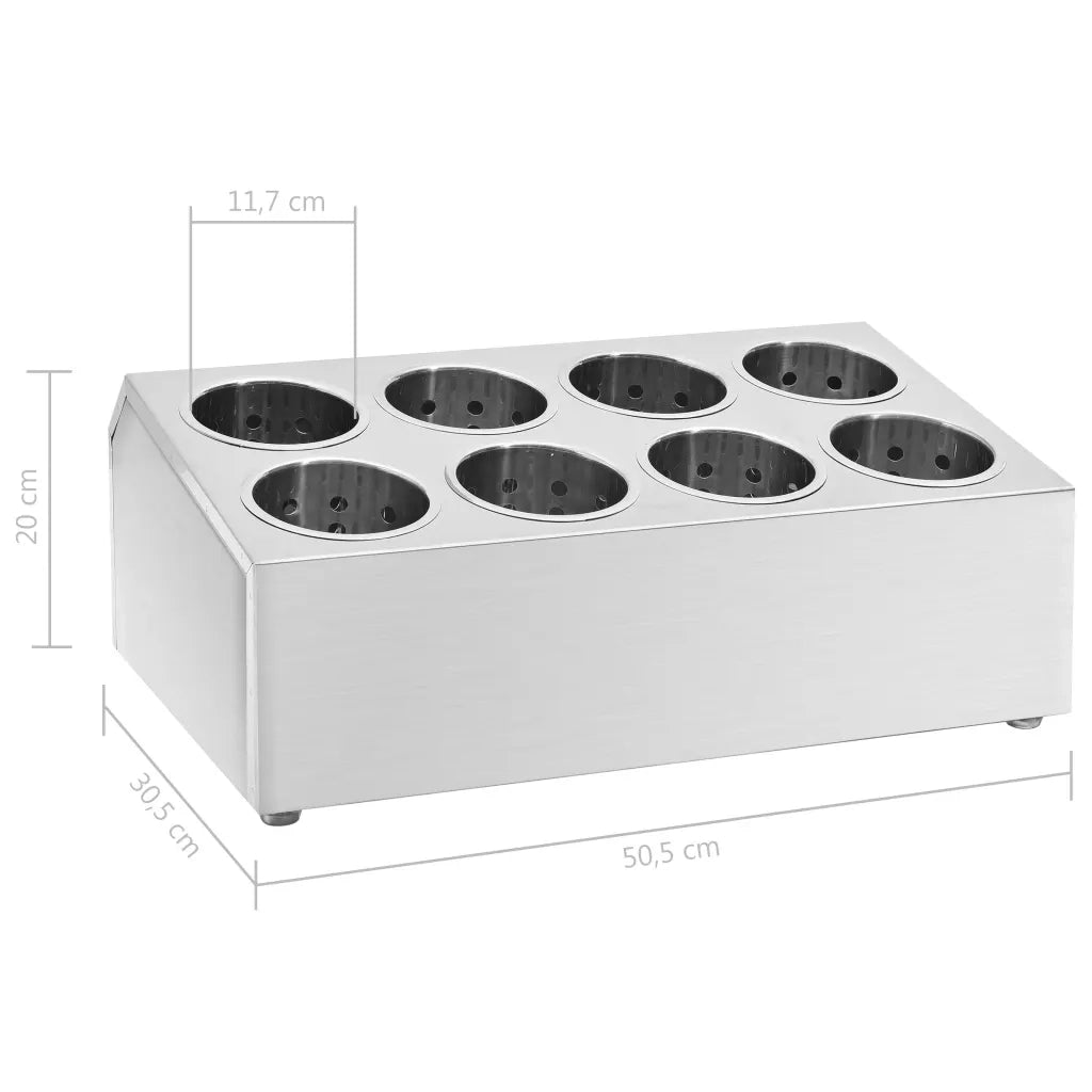 Portaposate con 8 Inserti Rettangolare in Acciaio Inossidabile CFW9844499