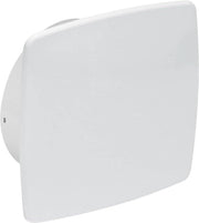 Ventilatore per Bagno in Alluminio Bianco Ø 100 mm Con Timer, Ritorno e Valvola di Ritorno WNB100T Ventilatore in Muratura per Bagno con Fronte Ventilatore