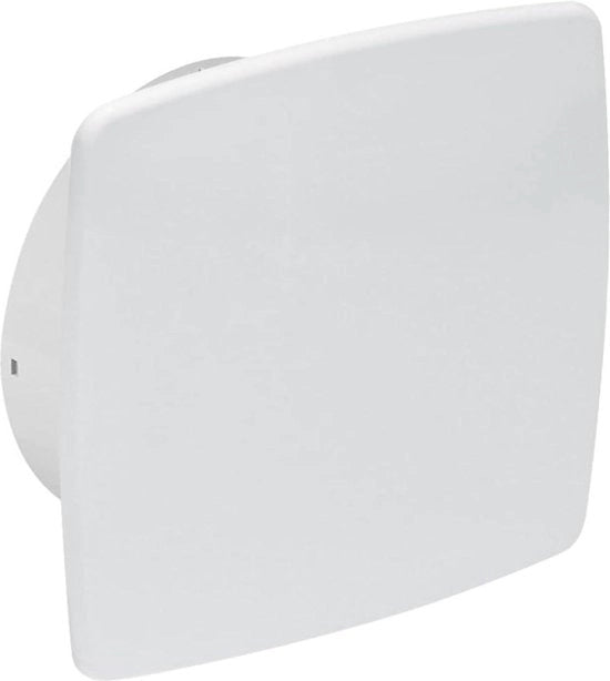 Ventilatore per Bagno in Alluminio Bianco Ø 100 mm Con Timer, Ritorno e Valvola di Ritorno WNB100T Ventilatore in Muratura per Bagno con Fronte Ventilatore