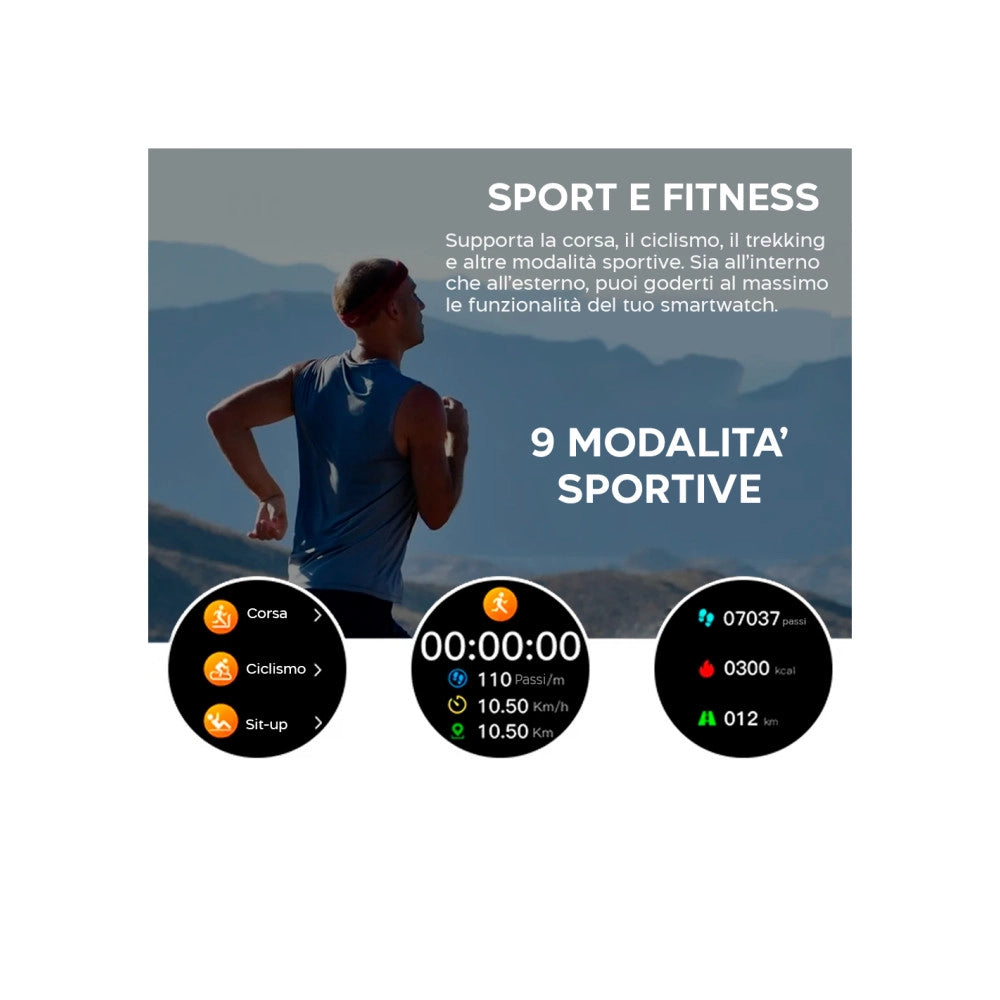 Trade Shop - Smartwatch Hw23 Pro Per Ios E Android Bluetooth Touch Sport Fitness Salute Uomo -