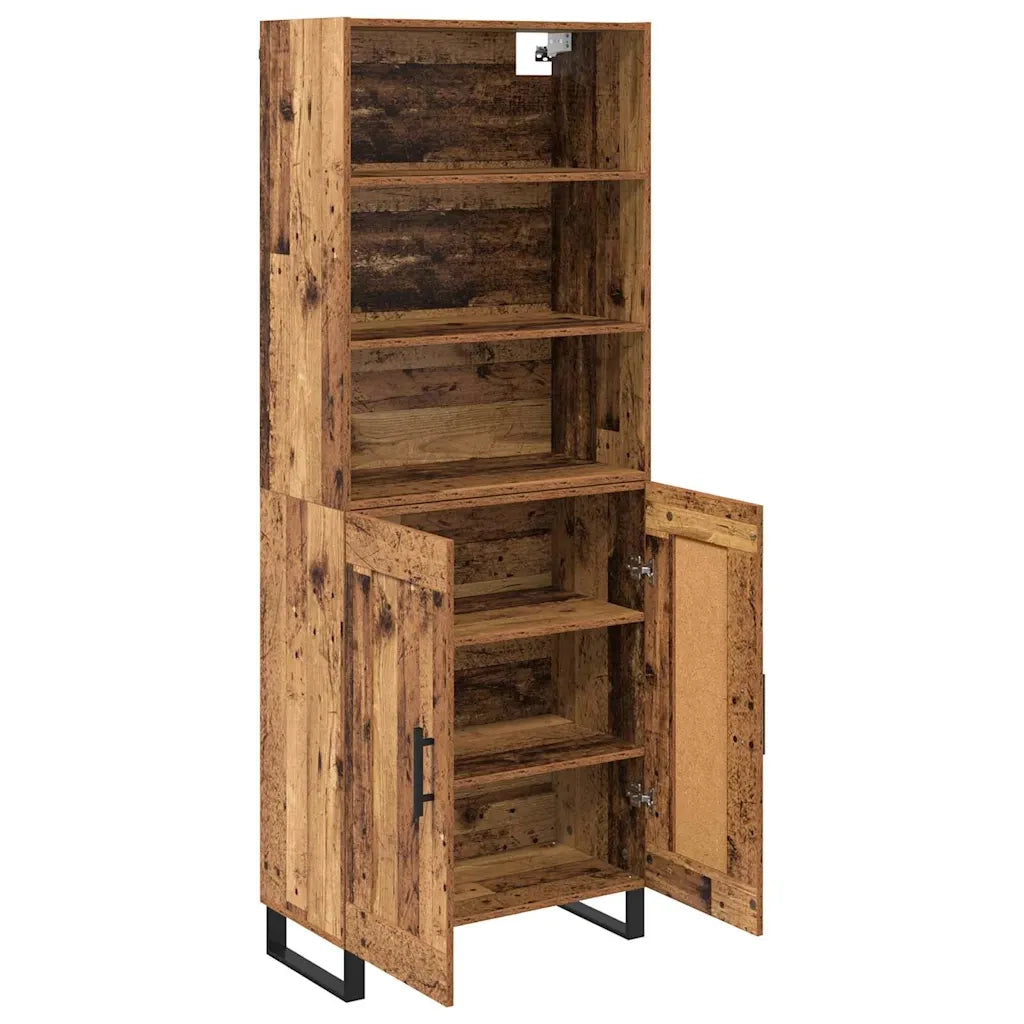 Credenza-Buffet-Armadio da cucina Legno vecchio 69,5 x 34 x 180 cm Legno multistrato 716666