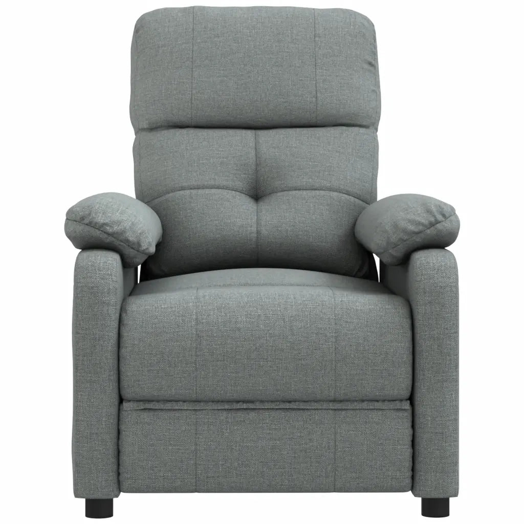 Poltrona Massaggiante | Sedia Relax Grigio Scuro in Tessuto