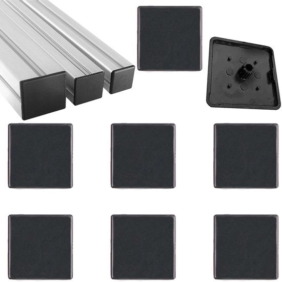 Elettrodi di fine 35 pezzi - Materiale plastico nero - Sistema di aggancio 4040 - Profilo in alluminio 40 x 40 mm - Compatibile con stampanti 3D - Materiale ABS - Elettrodi di fine per profilo