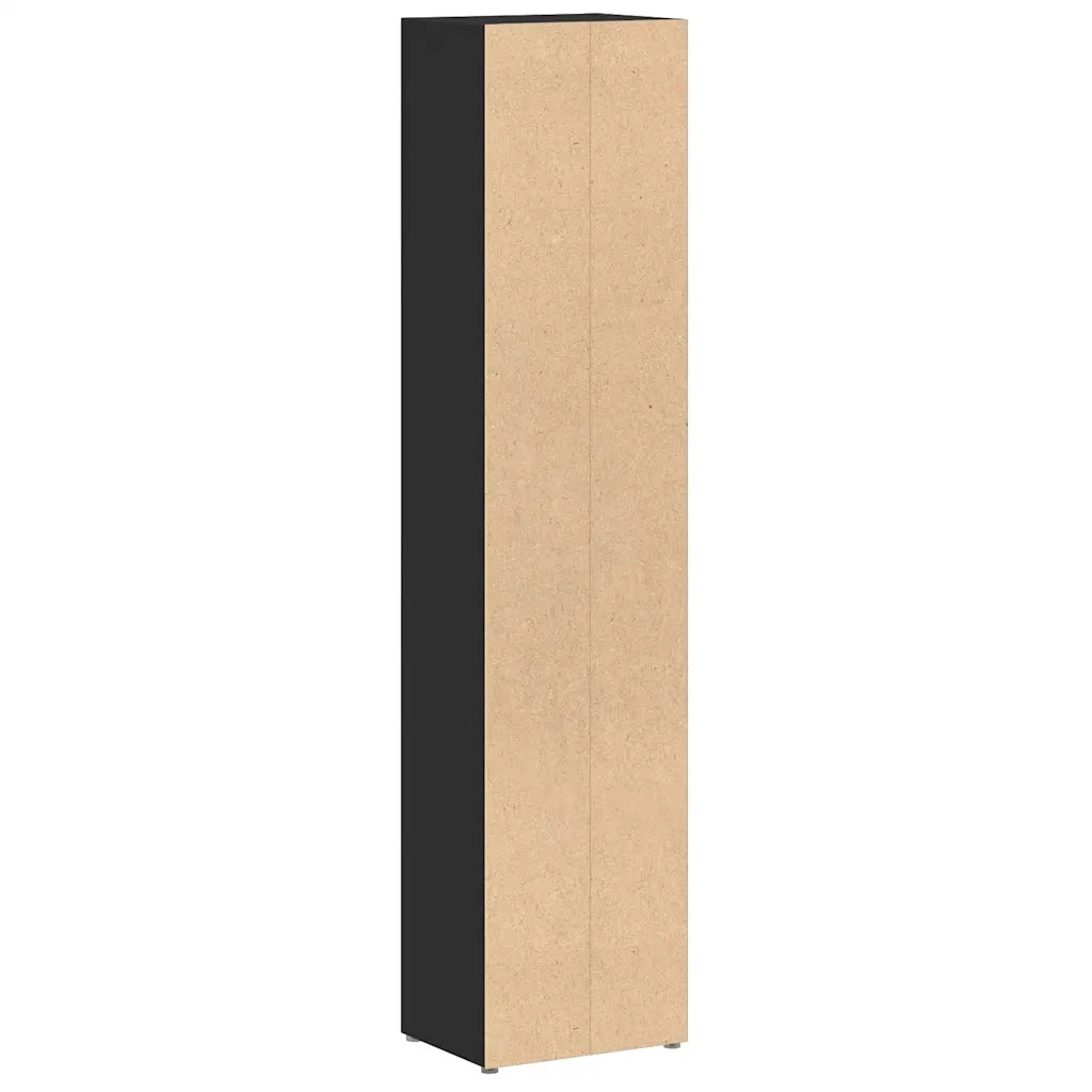 Scaffali Porta CD 2 pz Neri 21x16x93,5 cm Legno Multistrato 802697