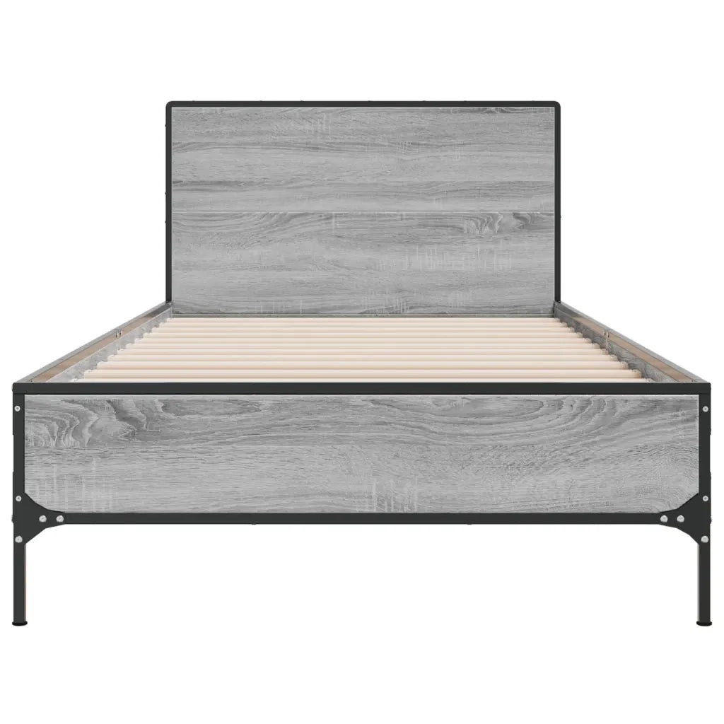 Giroletto Grigio Sonoma 75x190cm in Legno Multistrato e Metallo 845560