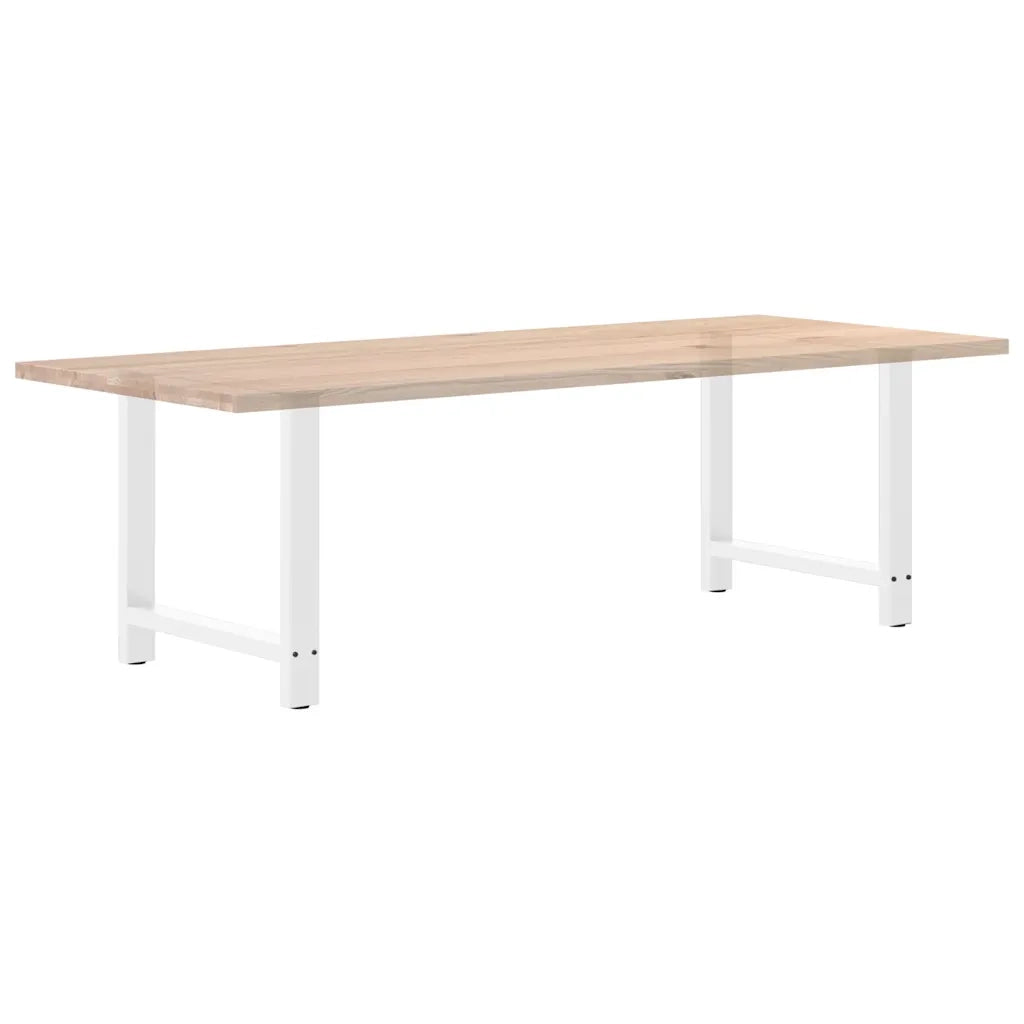 Gambe per tavolo da pranzo bianche 2 pz 70x(72-73) cm in acciaio 4013309