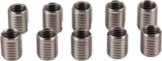 Inserti a filo M10x1.5mm - Set di 10 pezzi - Accessorio di fissaggio in acciaio inox per cavi M12x1.75mm