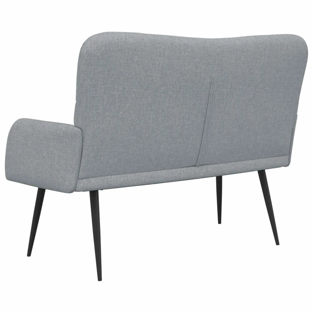 Sofa a Due Posti Grigio chiaro 115 x 61 x 87 cm Tessuto 42028929
