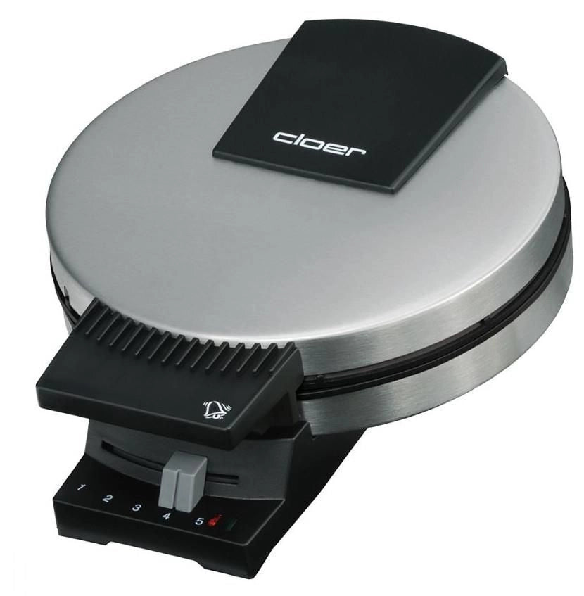 Cloer 189 1 waffle 930 W Nero, Acciaio inox