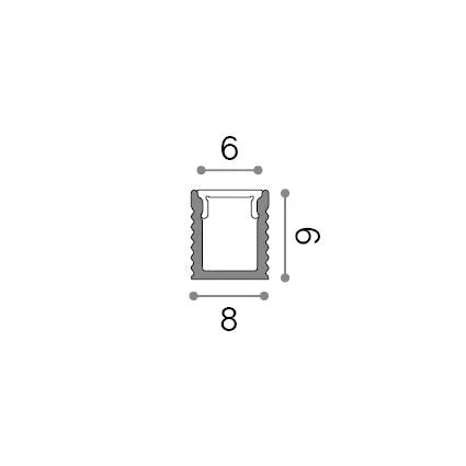 Slot Sur D08Xd09 | Finitura Bianca | Altezza 0.9 cm, Lunghezza 200 cm | Ideal Lux
