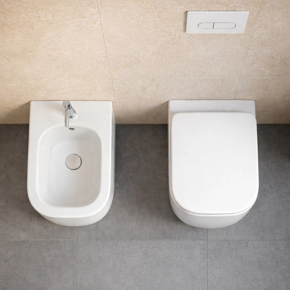 Copriwater soft close slim in termoindurente bianco opaco a sgancio rapido Kora