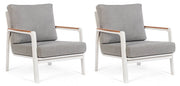 Set 2 Poltrone 78x87x86h cm con Cuscini Jalisco Bianco