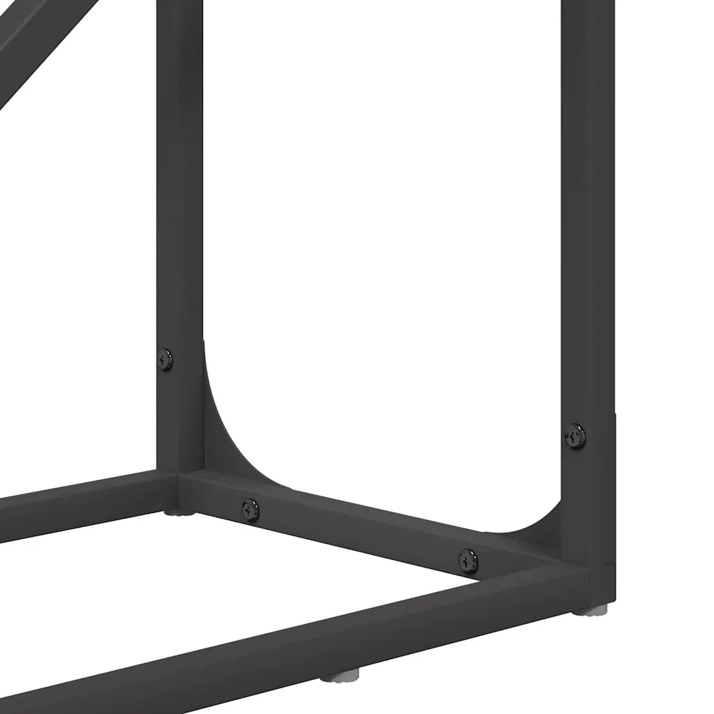 Rastrelliera per Legna da Ardere Nera 40x25x100 cm 864331