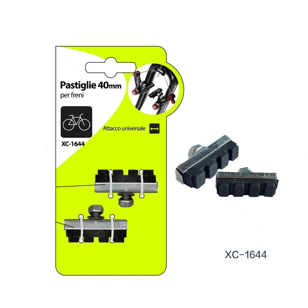 Trade Shop - Kit 2 Pz Pastiglie Pattini Per Freni Bici Da 40mm Con Attacco Universale Xc-1644 -