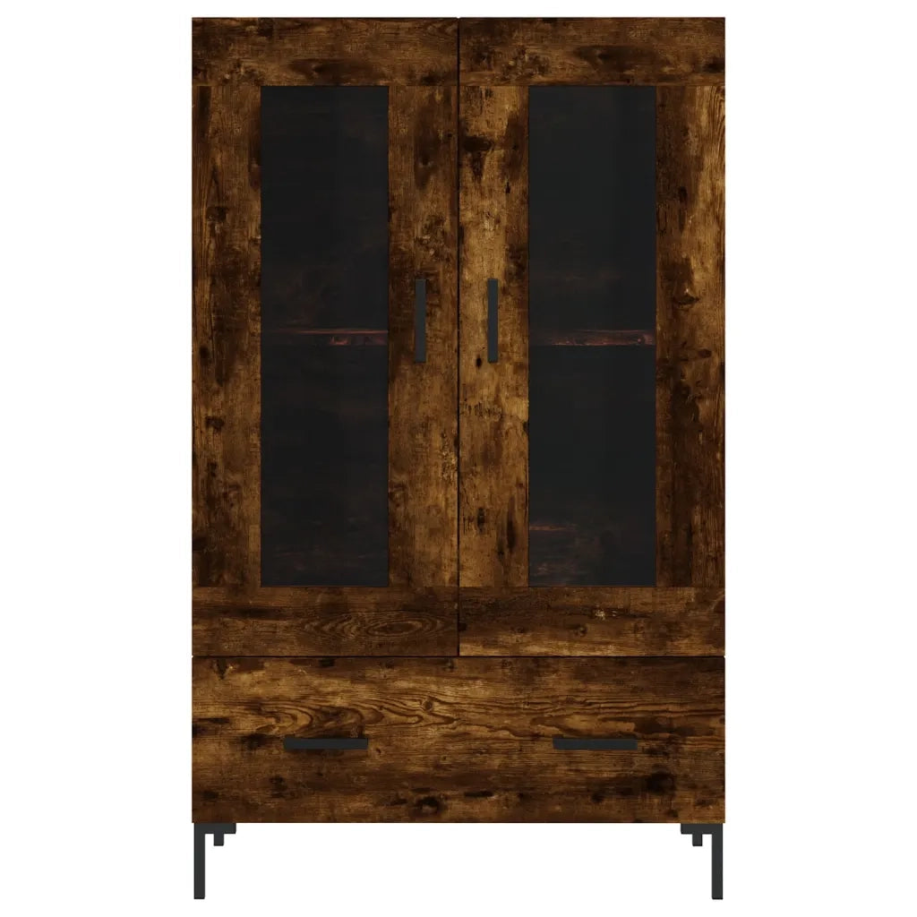 Credenza | Madia | Buffet da pranzo | Armadio da pranzo Rovere Fumo 69,5x31x115 cm in Legno Multistrato