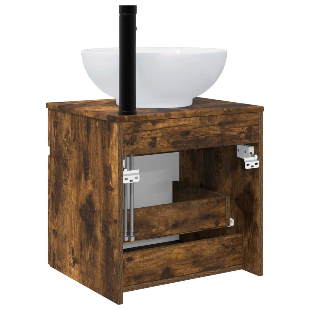 Mobile lavabo da parete Rovere Fumo 49 x 44,5 x 66,5 cm 890607
