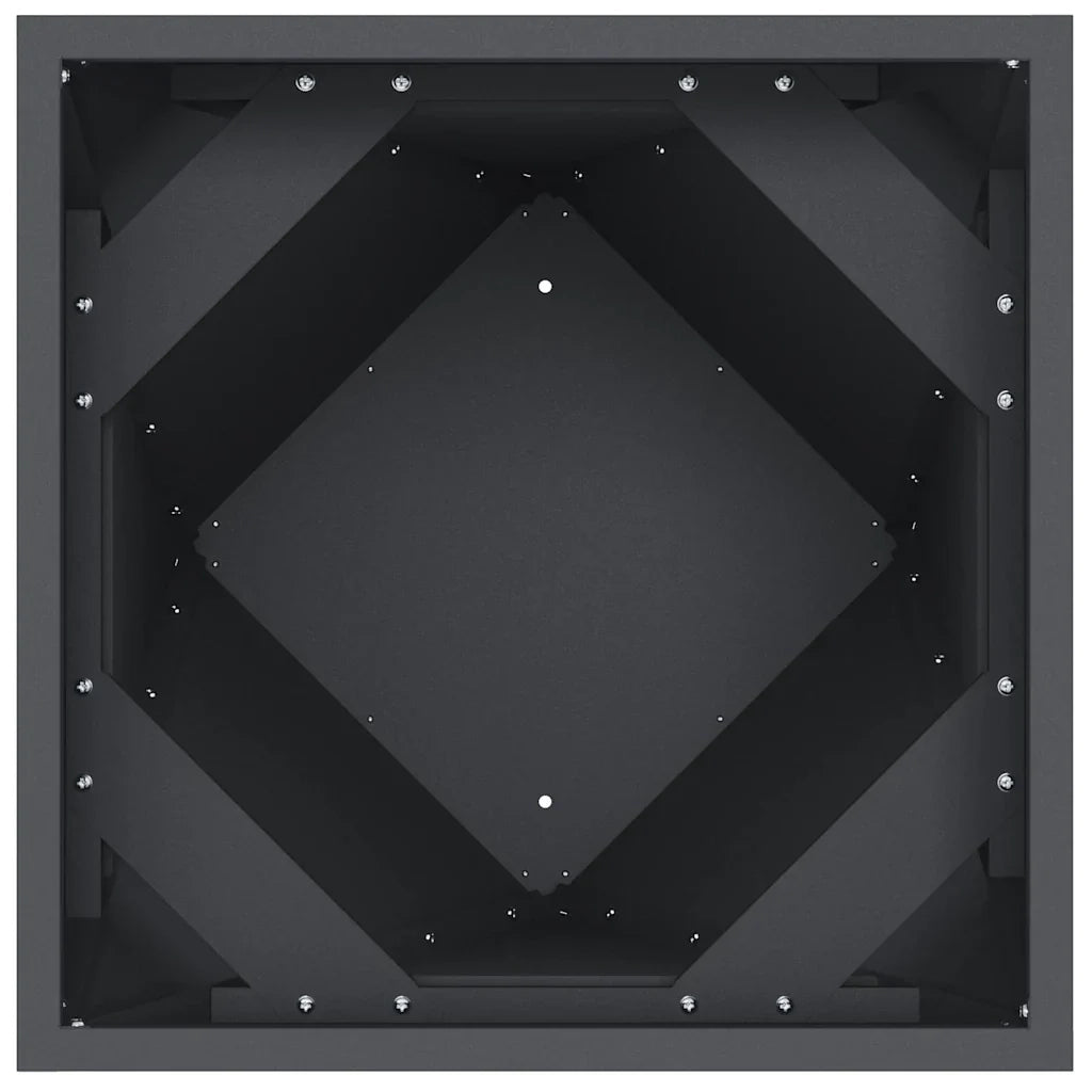 Fioriera rettangolare moderna per esterni 30 x 30 x 75 cm design elegante in acciaio antracite 02_0053010
