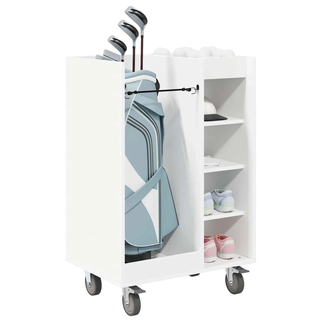 Armadio per Golf con ruota Tinta unita Bianco 65 x 45 x 98 cm