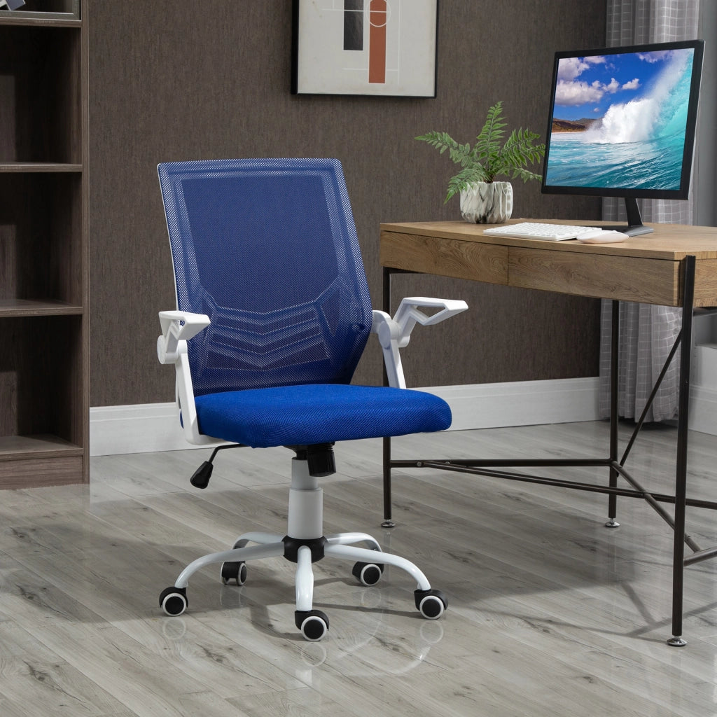 Sedia da Ufficio Ergonomic ¨C zephmum ¨C Blu, Schienale Regolabile, Braccioli Abbatibili, 62.5x55x94-104cm