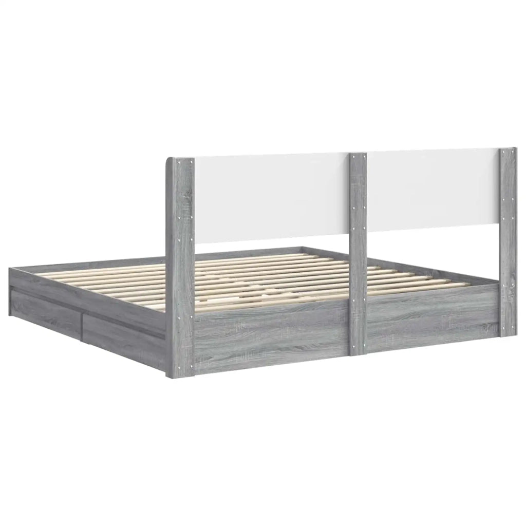 Letto da camera | Struttura del letto con stoccaggio e testata 3 pcs