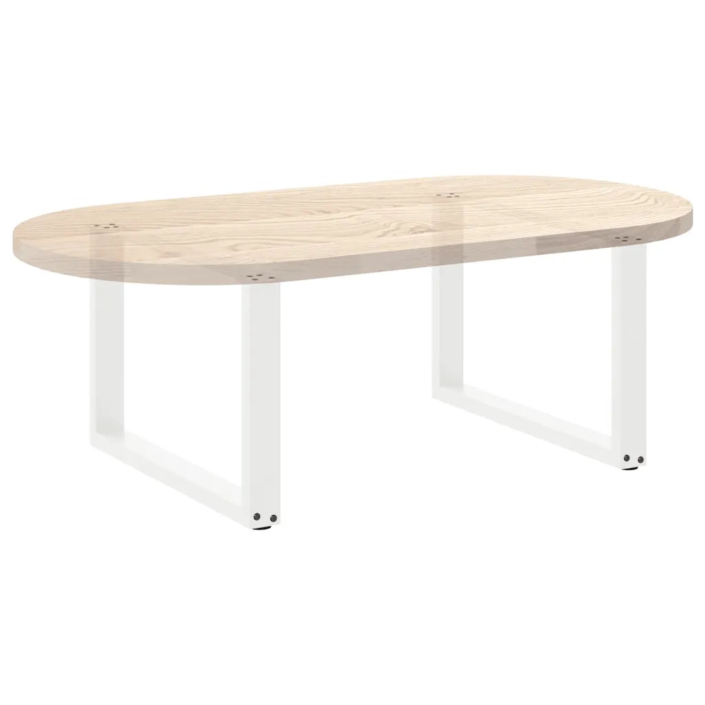 vidaXL Gambe per Tavolino da Caffè a Forma di U 2 pz Bianche 60x(42-43) cm Acciaio