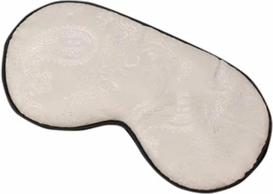 Occhialino bloccante luce maschera notturna maschera da sonno 100% idrofilo seta bianca a struttura
