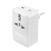 Adattatore Viaggio Europa Brasile USB USB C 15W Bianco Akashi
