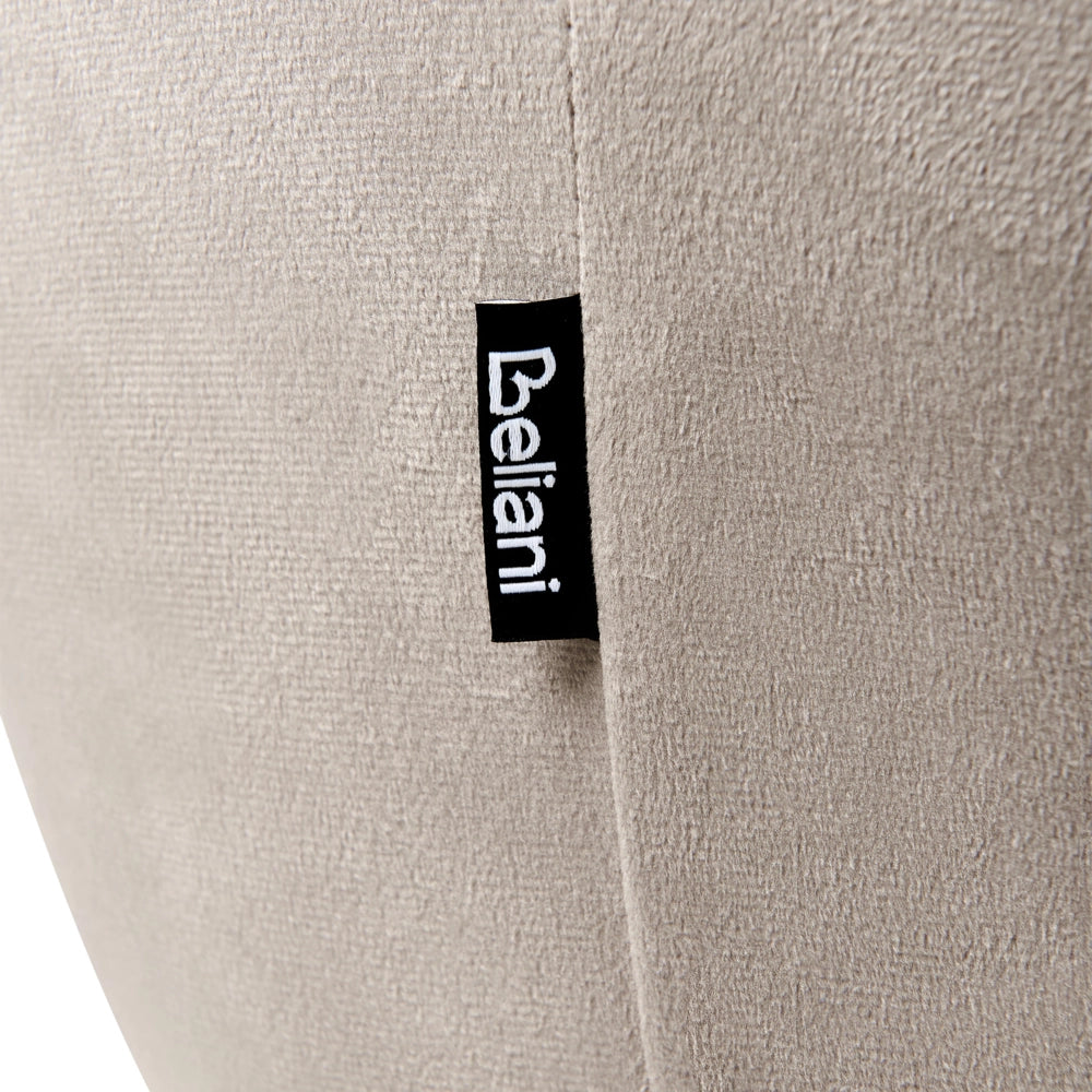 Set di 2 Sedie da Pranzo con Rivestimento in Velluto beige gambe dorate glamour retrò